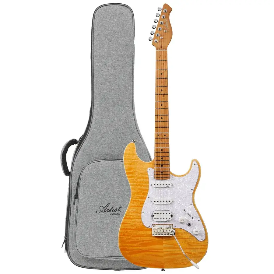 Artist AS30 Natural Flame electric guitar with HSS pickups, a great first guitar for beginners in Townsville