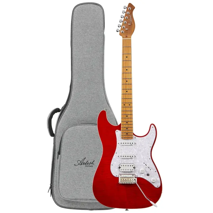 Artist AS30 Ruby Flame electric guitar, one of the guitars recommended by Six Strings Townsville